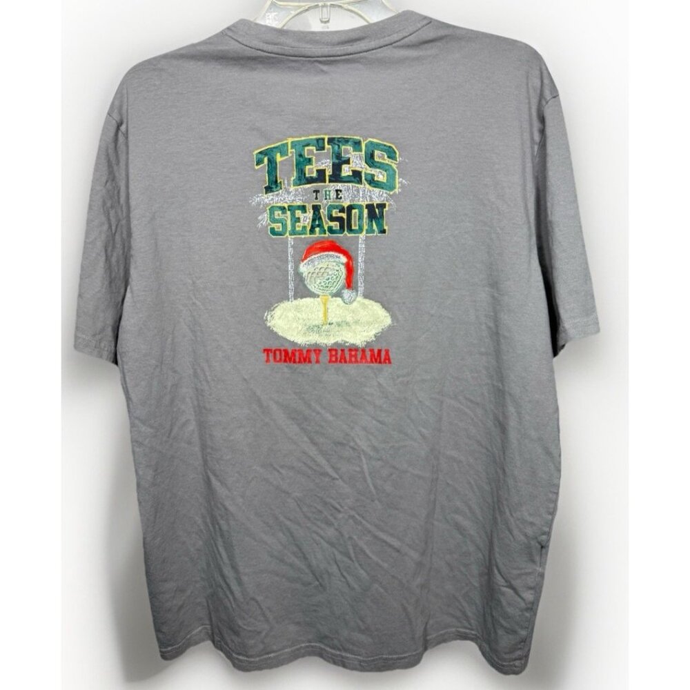 Tommy Bahama Tee Limited Large‎ Gray Tees the Season Golf Shirt Christmas Cotton